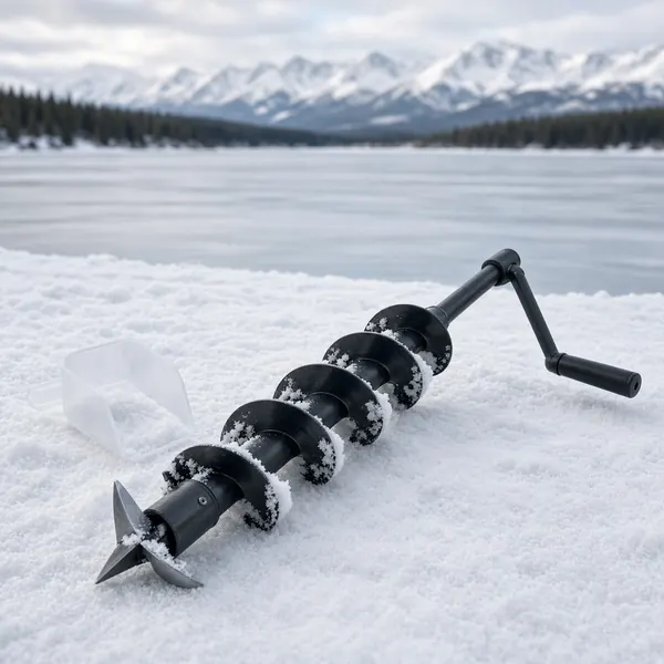 Hand-crank ice auger